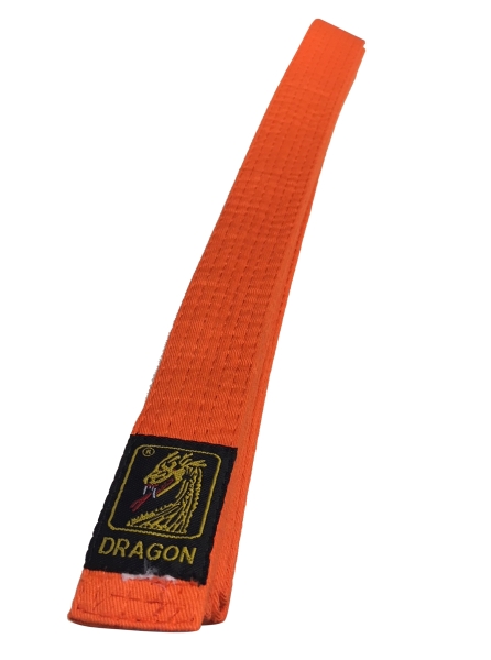 Budogürtel Dragon 100 % Baumwolle, Karategürtel Judogürtel Orange