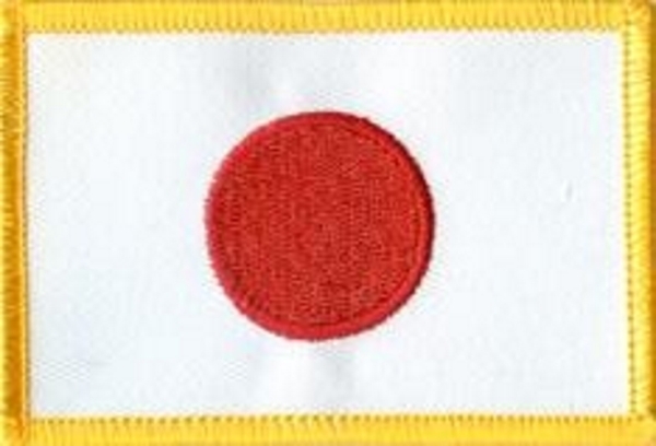 Aufnäher Flagge Japan (gelber Rand)