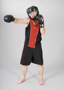 Boxing Shirt, Boxerhemd schwarz-rot