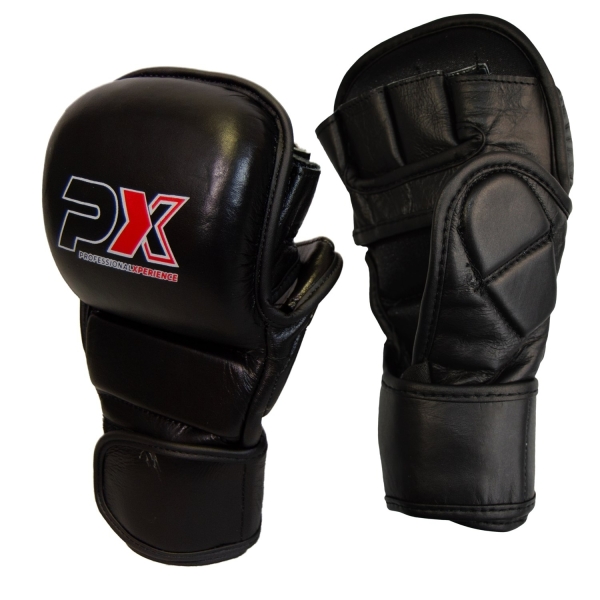 PX MMA Handschutz schwarz Leder