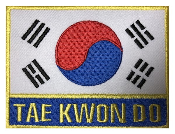 Taekwondo-Aufnäher mit Korea-Flagge