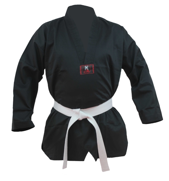 Taekwondo Jacke schwarz Mischgewebe