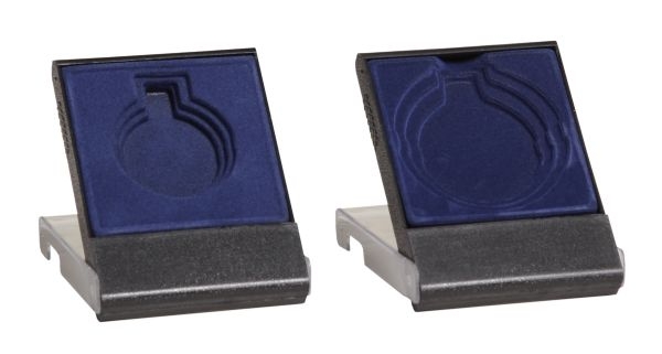 Medaillen Etui, Box zur Aufbewahrung, blau, (E602.1)