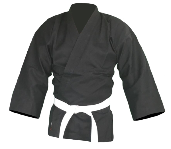 Karatejacke gewaschen 8 oz, schwarz Gr.150 (%SALE)