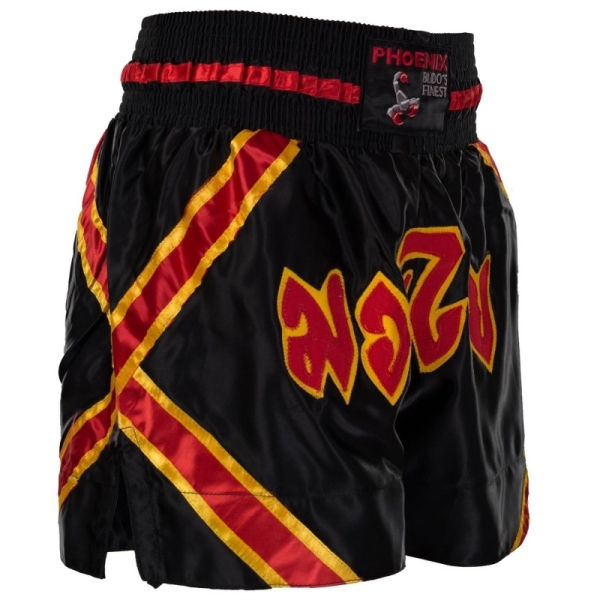 Phoenix Budo´s Finest Thaiboxing Shorts schwarz-rot-gelb Gr.S (%SALE)