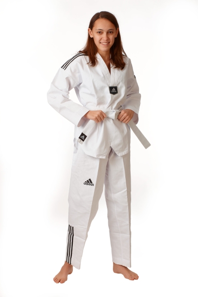 ADIDAS Taekwondo Anzug ADI CLUB 3-STIRPES weißes Revers