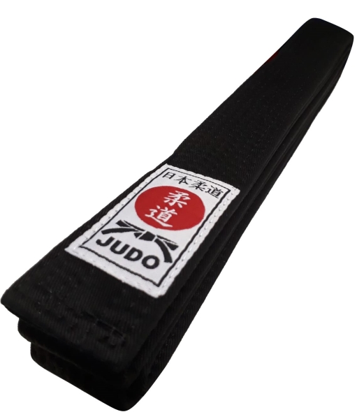 Judogürtel schwarz mit Judo-Label