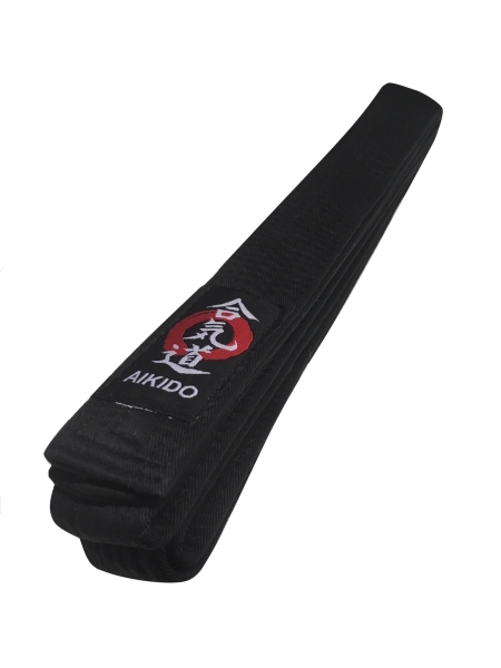 Aikido Gürtel schwarz, 4 cm breit