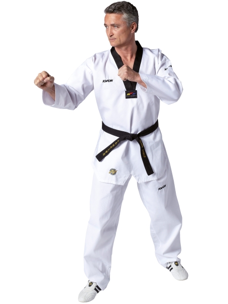 KWON (R) Taekwondo Anzug VICTORY, schwarzes R. / WT anerkannt