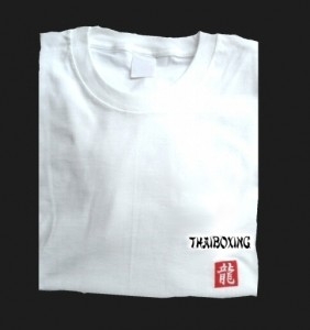 Budodrake T-Shirt weiß Thai-Boxing