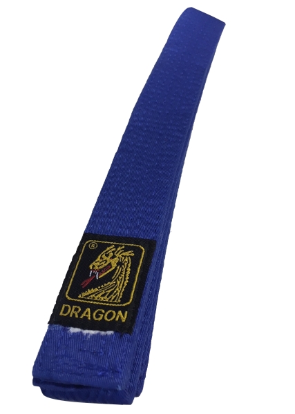 Budogürtel Dragon 100 % Baumwolle, Karategürtel Judogürtel Blau