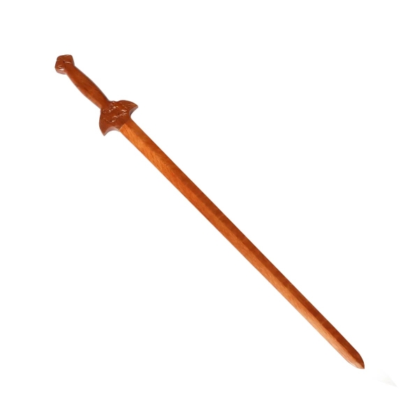 Jian / Tai-Chi / Kung Fu Schwert aus Holz mit Schnitzerei / Tiger Face