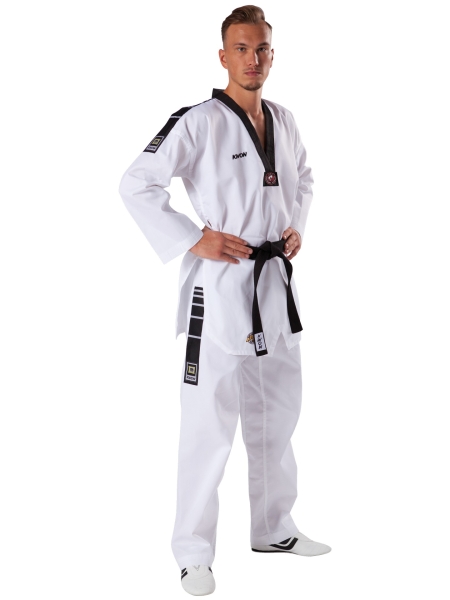 KWON (R) Taekwondo Anzug GRAND VICTORY, schwarzes Revers mit Rückenbestickung