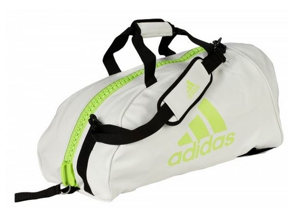 adidas 2in1 Bag "martial arts" white/lime PU, adiACC051