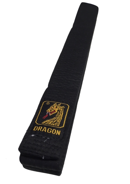 Budogürtel Dragon 100 % Baumwolle, Karategürtel Judogürtel Schwarz