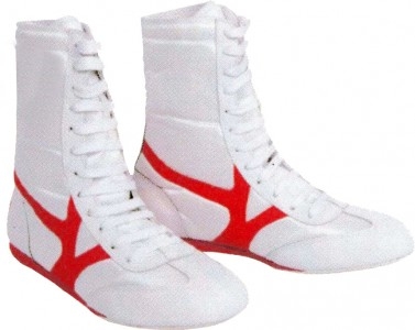 Box-Stiefel Boxstiefel weiß mit rot (%SALE)