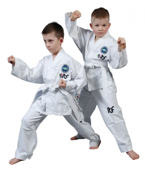 TOP TEN Taekwondo Anzug ITF Deluxe geprägte Struktur Gr.190 (%SALE)