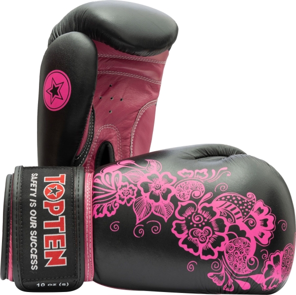 TOP TEN Handschuhe 2042 Ultimate Women Fight 10oz schwarz-pink