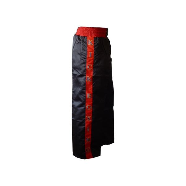 Kickboxing Hose schwarz-rot mit Schriftzug Gr.190 (%SALE)