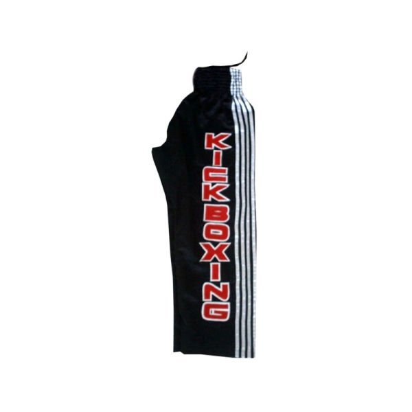 Kickboxhose schwarz-weiß-rot mit Kickboxing Stick (%SALE)