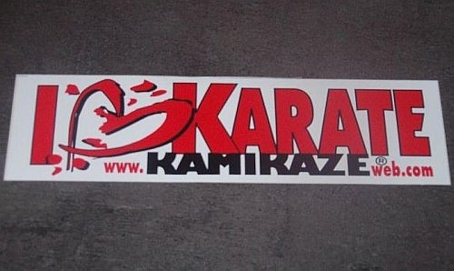Kamikaze Aufkleber - I LOVE KARATE