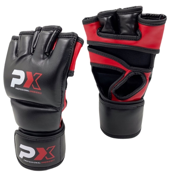 PX MMA Handschuhe schwarz-rot