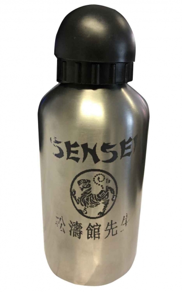 Trinkflasche Edelstahl Shotokan Sensei mit Gravur