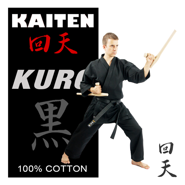 Kaiten Karateanzug Kuro schwarz