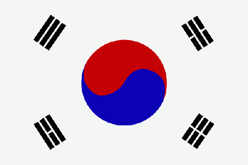 Südkorea-Flagge / Länder Flagge Südkorea / Fahne