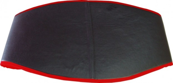 Championgürtel Kunstleder schwarz mit roten Kanten (C-001BR)