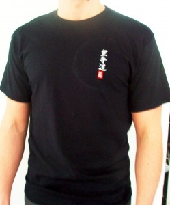 Budodrake Karate T-Shirt schwarz bestickt mit Karate-Do