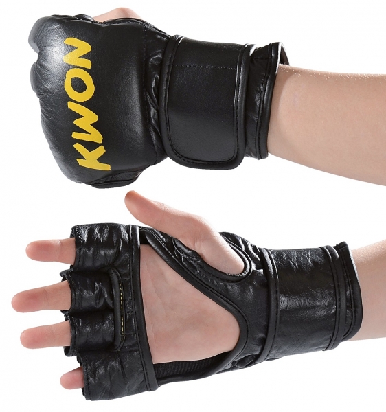 KWON (R) MMA Handschuh Leder schwarz
