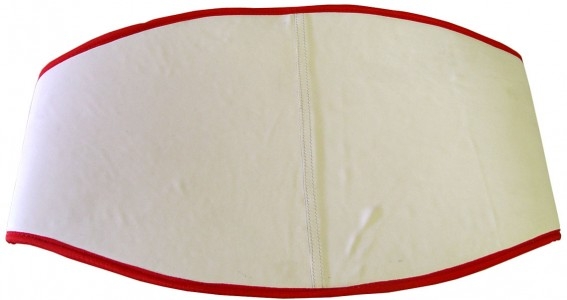 Championgürtel Leder weiß mit roten Kanten (C-001WR)