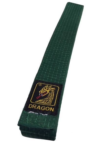 Budogürtel Dragon 100 % Baumwolle, Karategürtel Judogürtel Grün