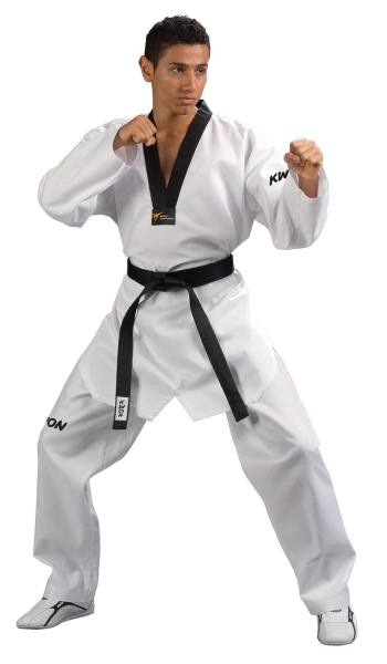 KWON (R) Taekwondo Anzug STARFIGHTER, schwarzes Revers ohne Logos