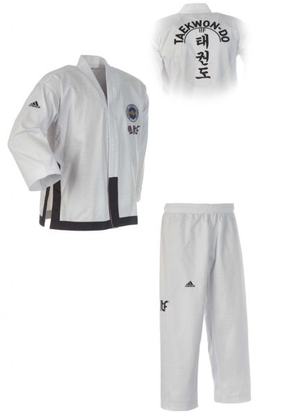 Adidas Taekwondo Dobok ITF Champion Black Belt / Rückendruck