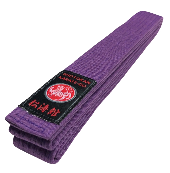 Shotokan Karategürtel Silver Edition 100 % Cotton violett