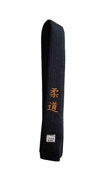 Schwarzgurt bestickt mit Judo Gr. 340, 5 cm breit (%SALE)
