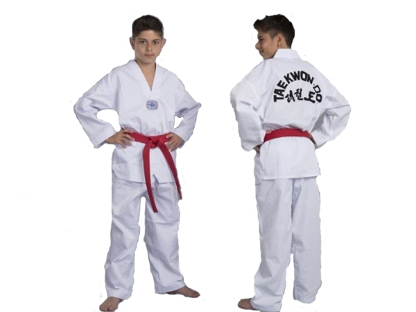 Taekwondo Anzug Korea Fight mit Rückendruck