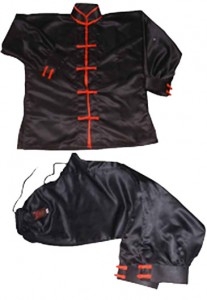 Kung Fu Anzug Senior Master schwarz / rot