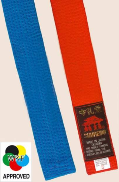 Shureido-Wettkampfgürtel blau, ohne WKF Logo